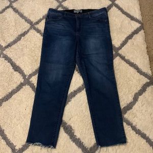 Wit and Wisdom Ab-solution High Waist Skinny Jeans with a raw hem